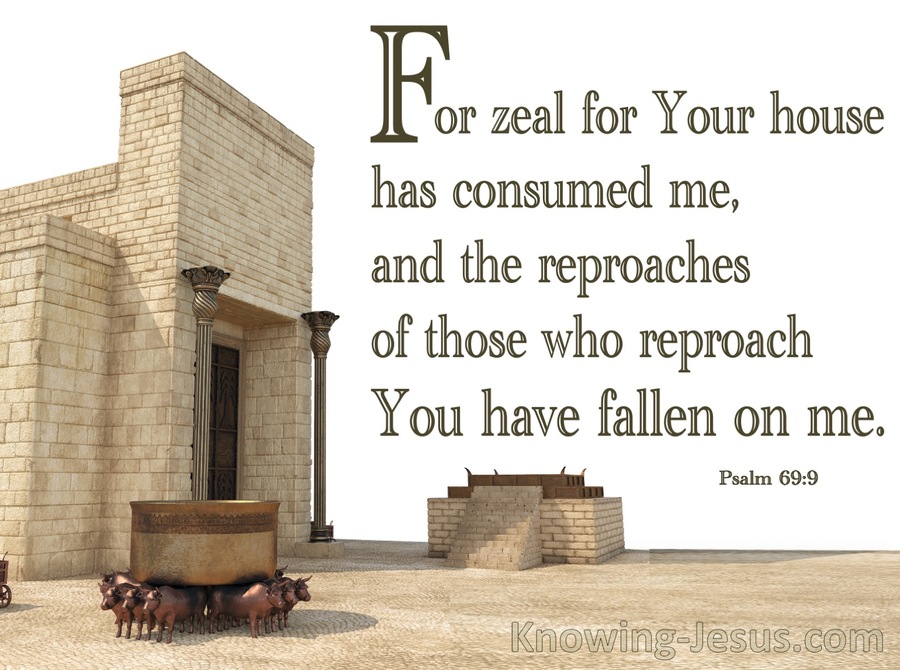 Psalm 69:9 Zeal For Your House Has Consumed (brown)